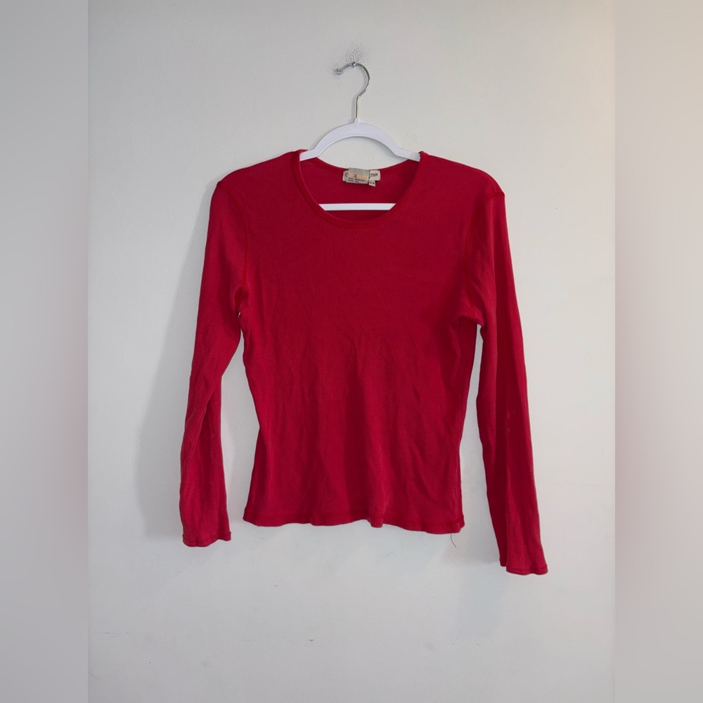 Casual Connection - Red Ribbed Longsleeve